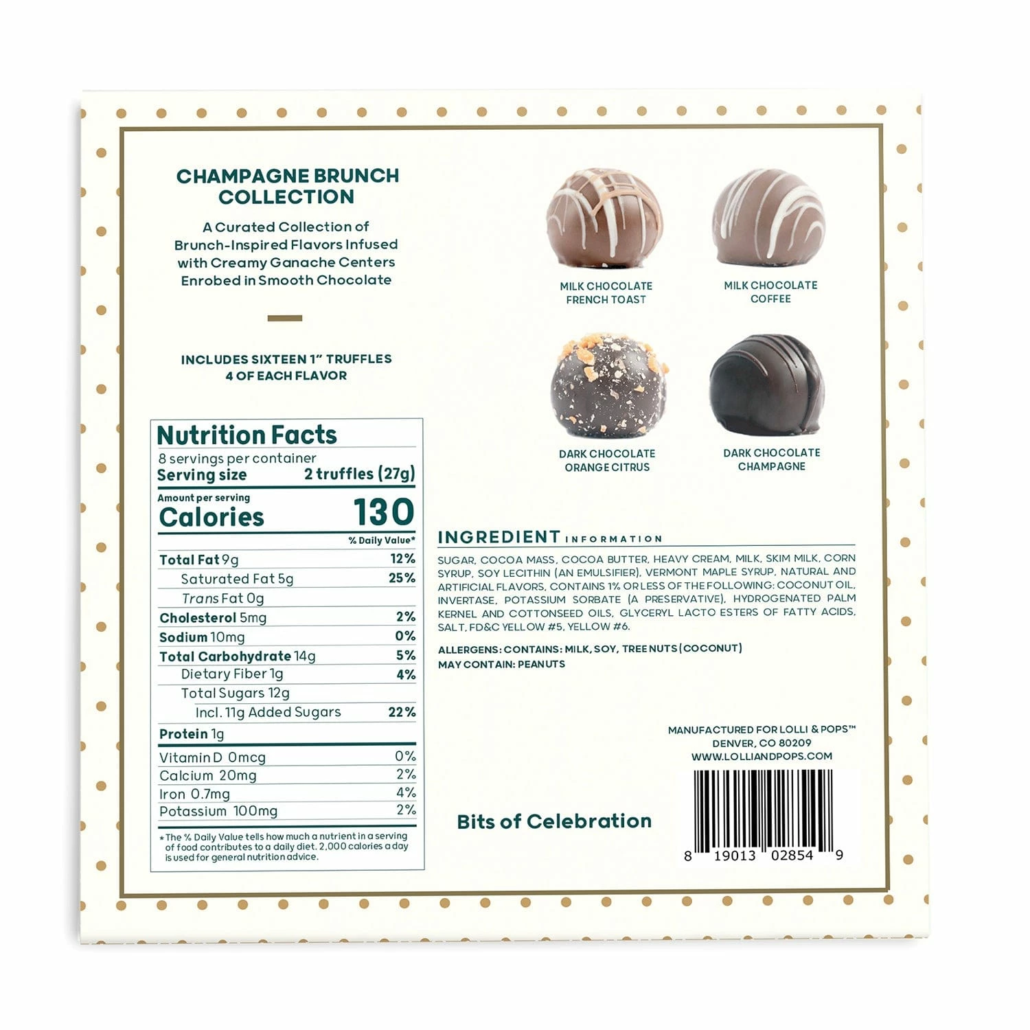 Champagne Brunch 16 Piece Truffle Collection 6 Champagne Brunch 16 Piece Truffle Collection - Image 4