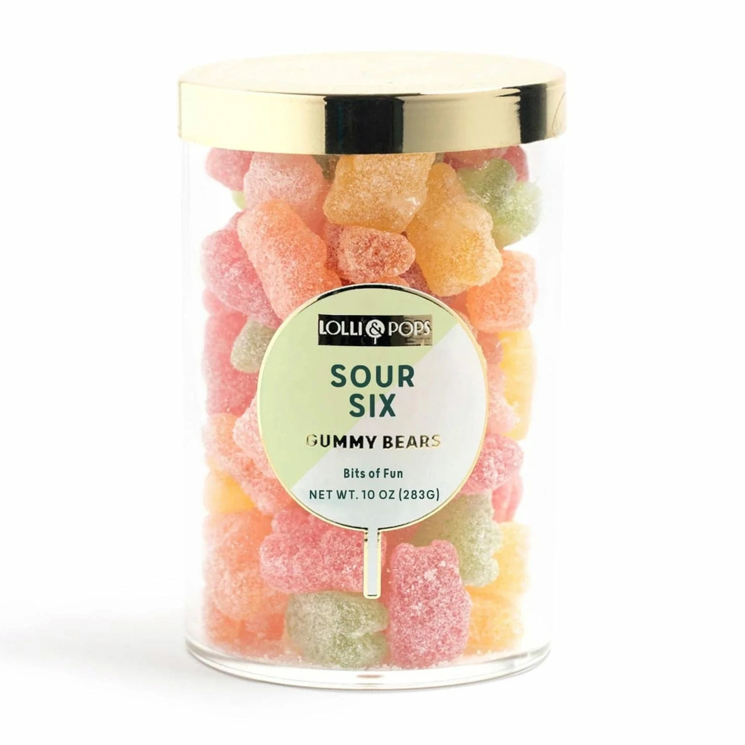 Sour Six Medium Gummy Bears Tube 3 Sour Six Medium Gummy Bears Tube