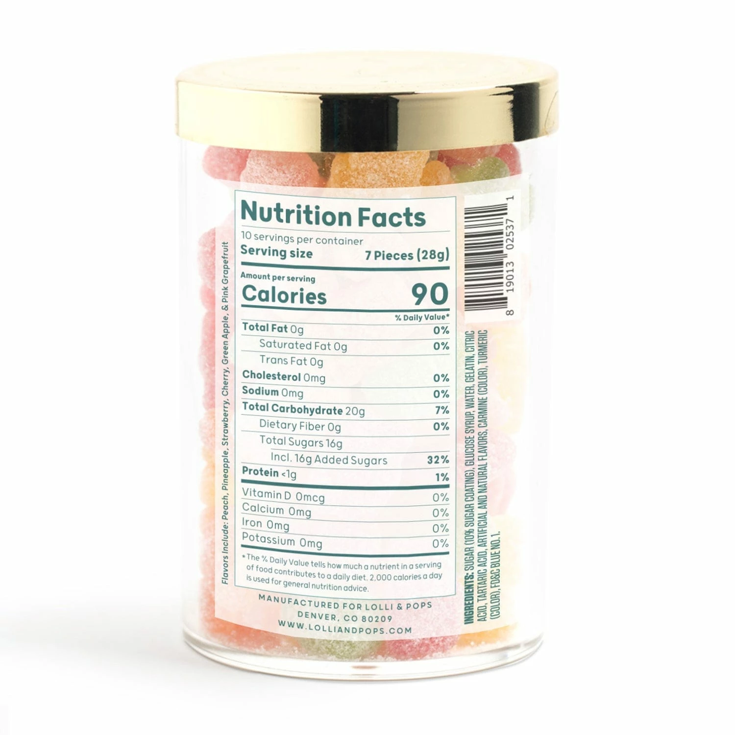 Sour Six Medium Gummy Bears Tube 4 Sour Six Medium Gummy Bears Tube - Image 2