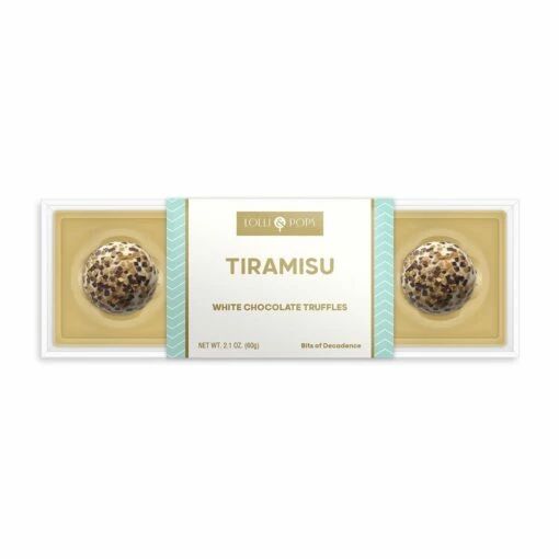 Tiramisu White Chocolate Truffle 4 Piece 1 Tiramisu White Chocolate Truffle 4 Piece -LOLLI AND POPS Sales lolli and pops l p collection tiramisu white chocolate truffle 4 piece 34745541394632