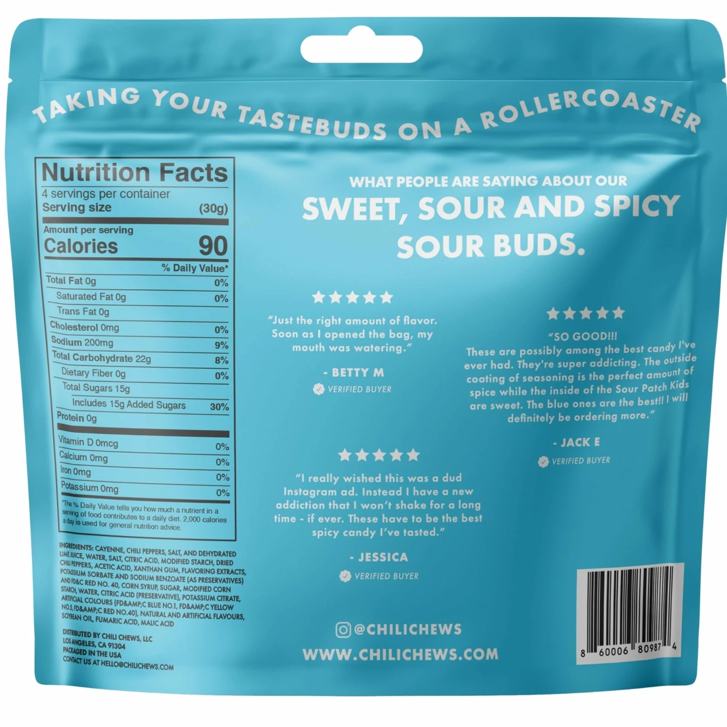 Chili Chews Sour Buds 4 Chili Chews Sour Buds - Image 2