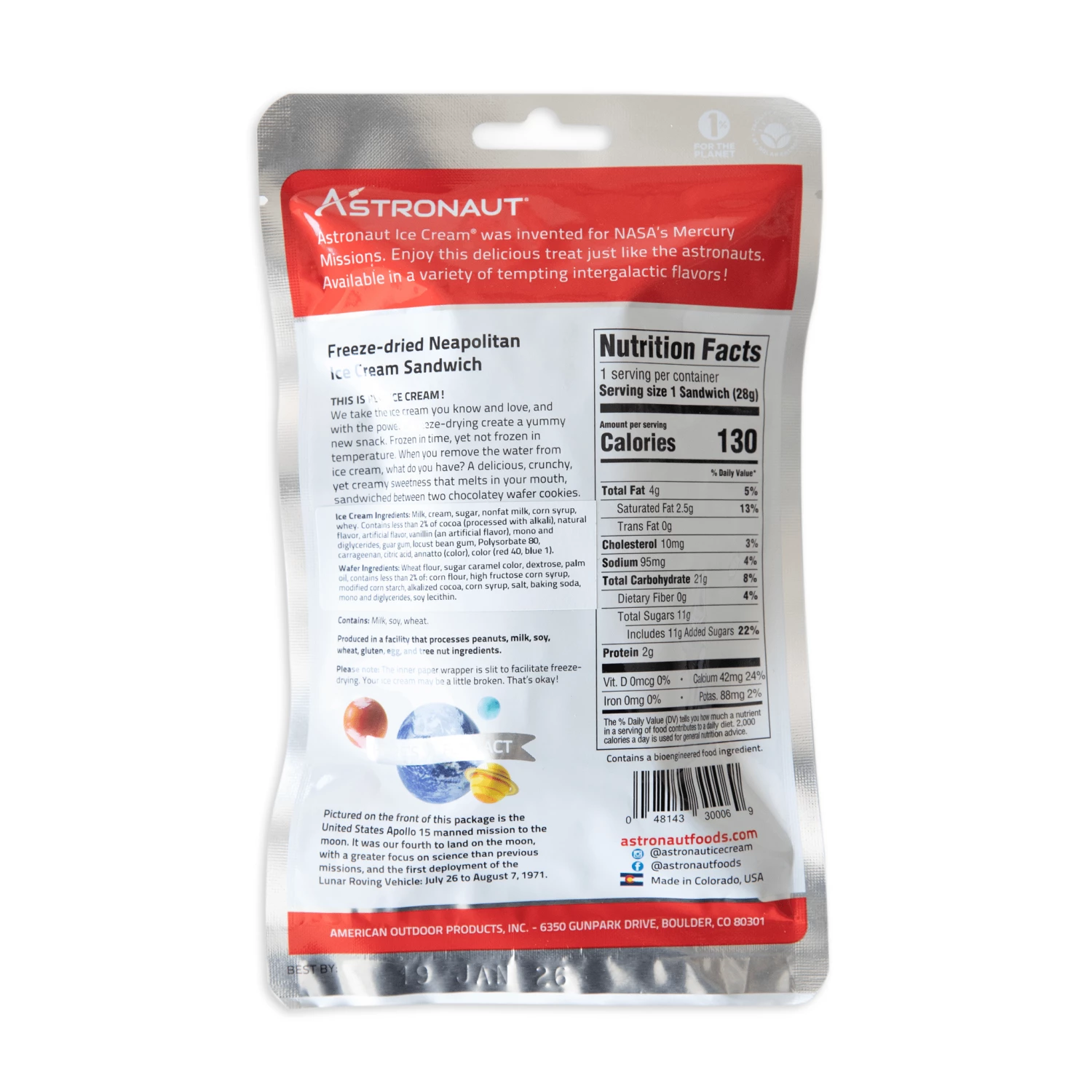 Freeze Dried Neapolitan Astronaut Ice Cream Sandwich 5 Freeze Dried Neapolitan Astronaut Ice Cream Sandwich - Image 3