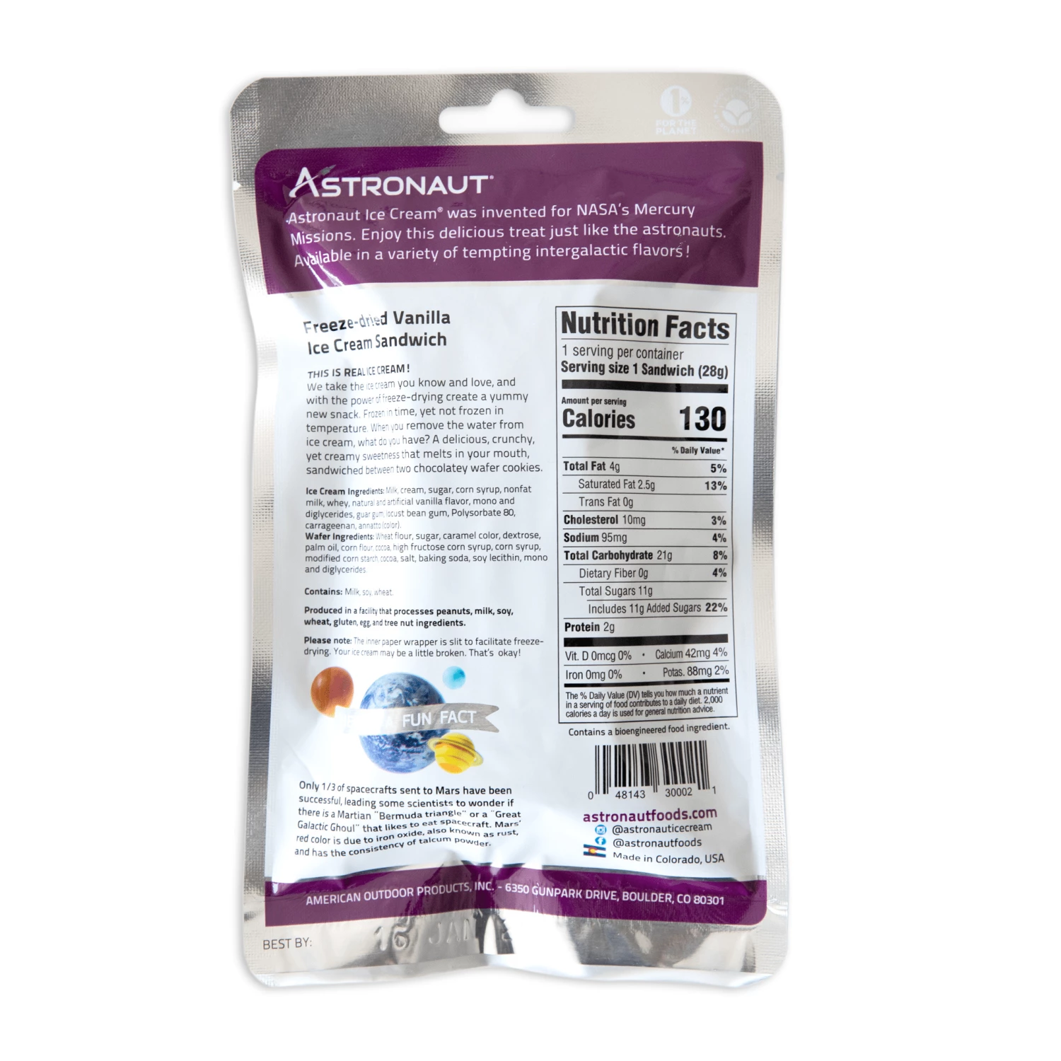 Freeze Dried Vanilla Astronaut Ice Cream Sandwich 5 Freeze Dried Vanilla Astronaut Ice Cream Sandwich - Image 3