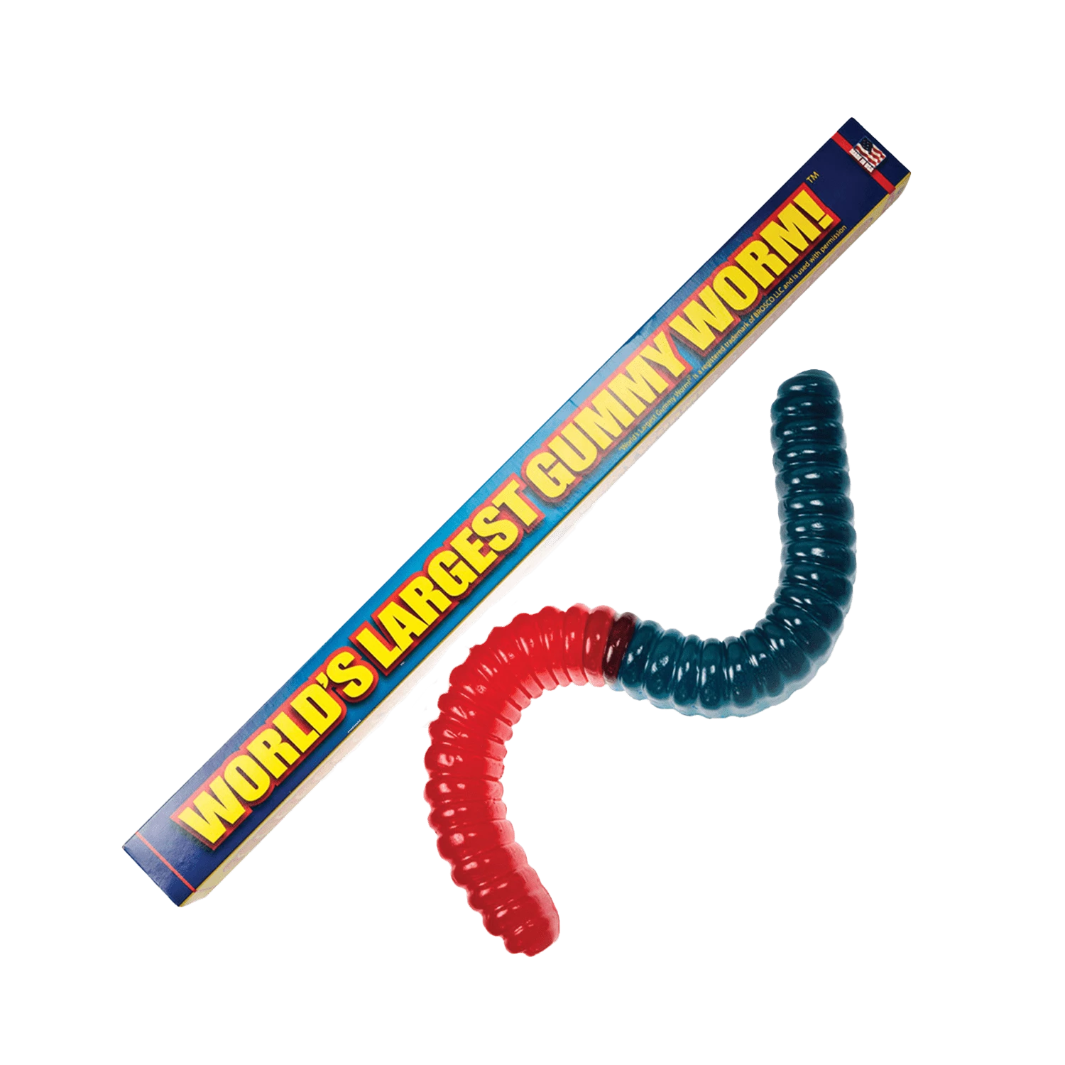 Largest Gummy Worm - Blue & Red 4 Largest Gummy Worm - Blue & Red - Image 2