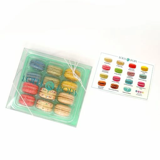 Classic Set 12-Piece Macaron Box 6 Classic Set 12-Piece Macaron Box -LOLLI AND POPS Sales lolli pops dessert case classic set 12 piece macaron box 34173764305096